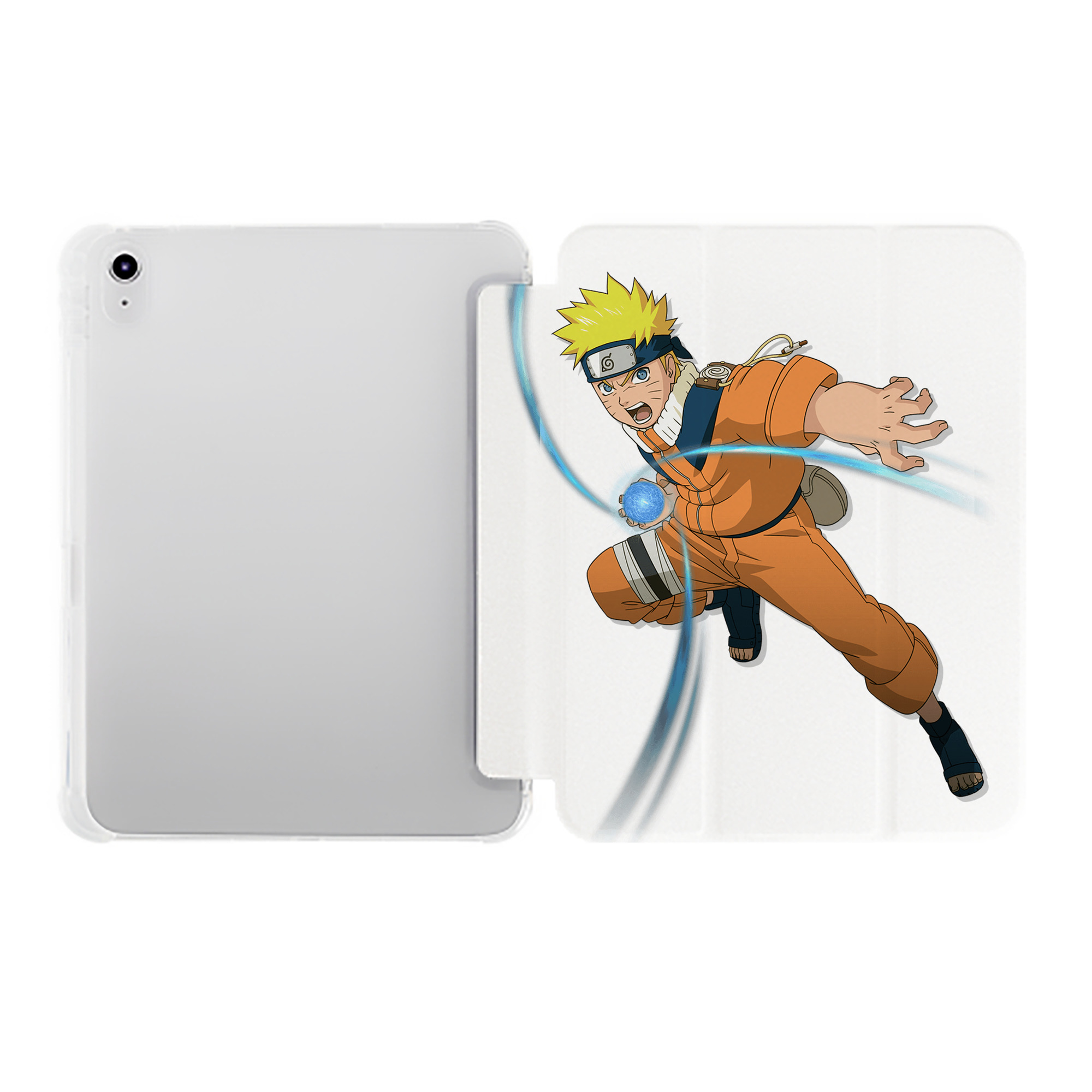 （画像用） NARUTO -ナルト- うずまき ナルト Uzumaki Naruto IPad ケース ペン収納付き 三つ折りスタンド PUレザー×シリコン 対応機種9.5/10.5/10.9インチ